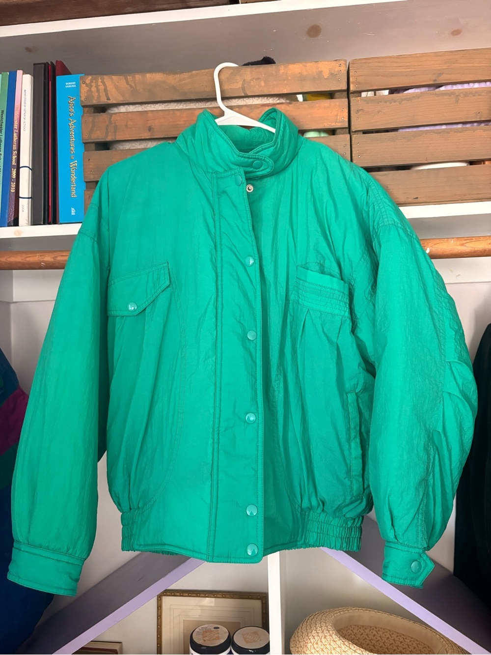 Vintage Green Puffer Jacket